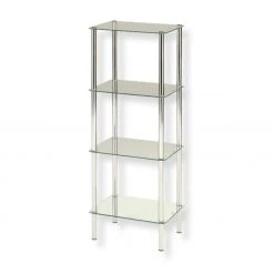 Badregal - Metall - 4 Glasböden - 40 cm breit