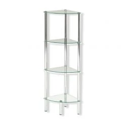 Badeckregal - verchromt - Metall - 30 cm breit