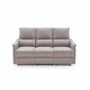 3-Sitzer-Sofa - grau - manuelle Relaxfunktion