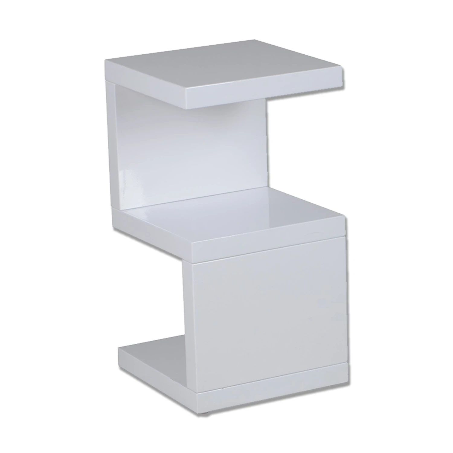 Beistelltisch - weiß Hochglanz - 32 cm breit 1 Beistelltisch - weiß Hochglanz - 32 cm breit