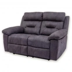 Sofa 2-Sitzer - grau - mit Relaxfunktion - 145 cm breit