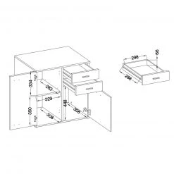 Kommode - Old Wood Vintage - anthrazit - 71 cm breit -Wohnzimmer Verkäufe 1016001005 03 1600Wx1600H