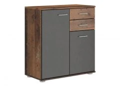 Kommode - Old Wood Vintage - anthrazit - 71 cm breit