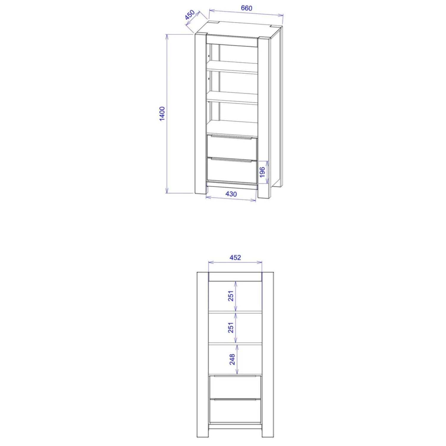 Regal - Kernbuche massiv - 66 cm 4 Regal - Kernbuche massiv - 66 cm – Bild 4