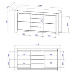 Sideboard - Kernbuche Massivholz - 175 cm -Wohnzimmer Verkäufe 1016006800 05 1600Wx1600H