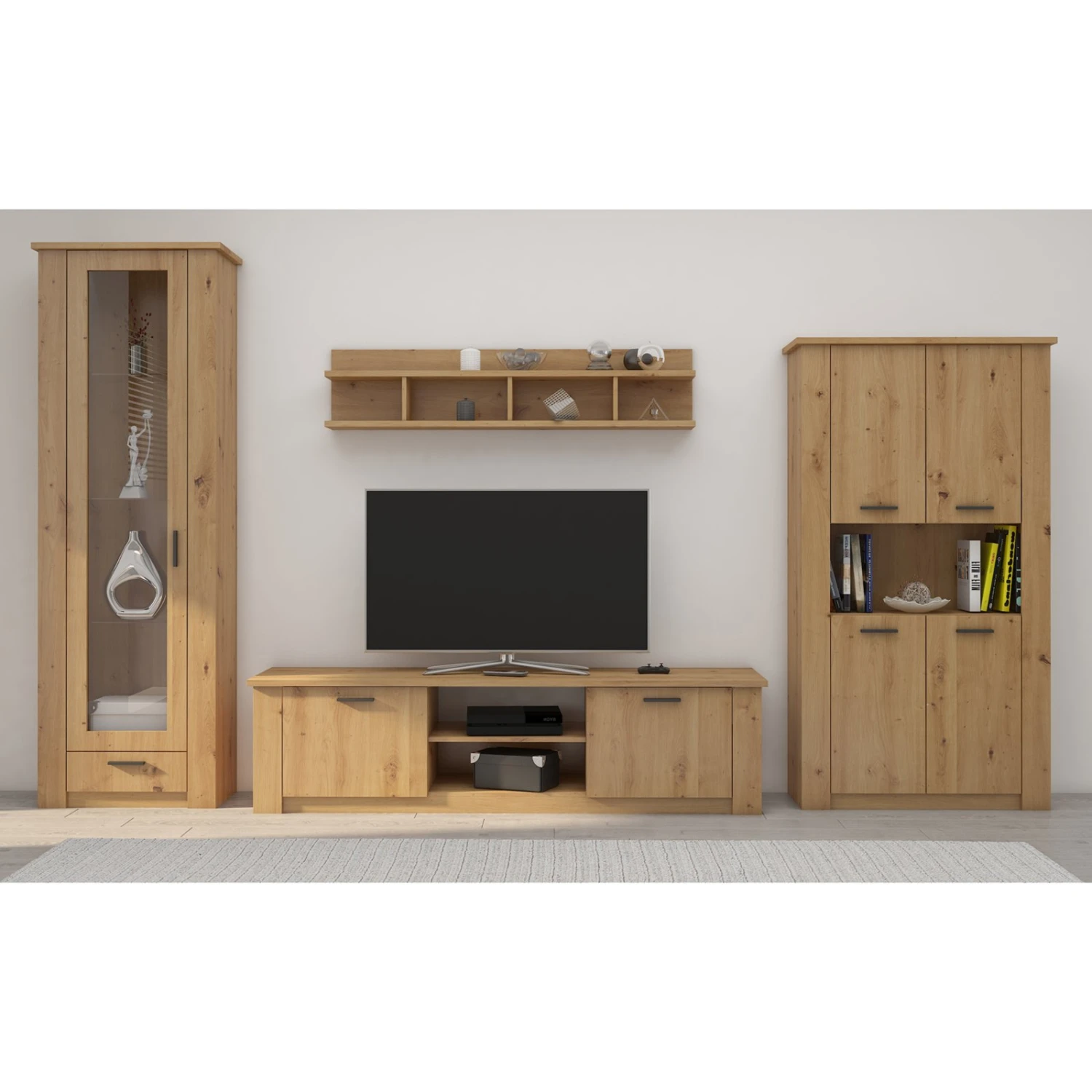 Vitrine - Artisan Eiche - 1 Schubkasten 2 Vitrine - Artisan Eiche - 1 Schubkasten – Bild 2