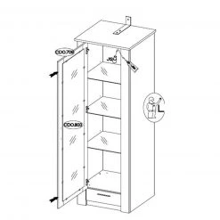 Vitrine - Artisan Eiche - 1 Schubkasten 6 Vitrine - Artisan Eiche - 1 Schubkasten -Wohnzimmer Verkäufe 1016016700 03 1600Wx1600H