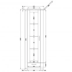 Vitrine - Artisan Eiche - 1 Schubkasten 7 Vitrine - Artisan Eiche - 1 Schubkasten -Wohnzimmer Verkäufe 1016016700 04 1600Wx1600H