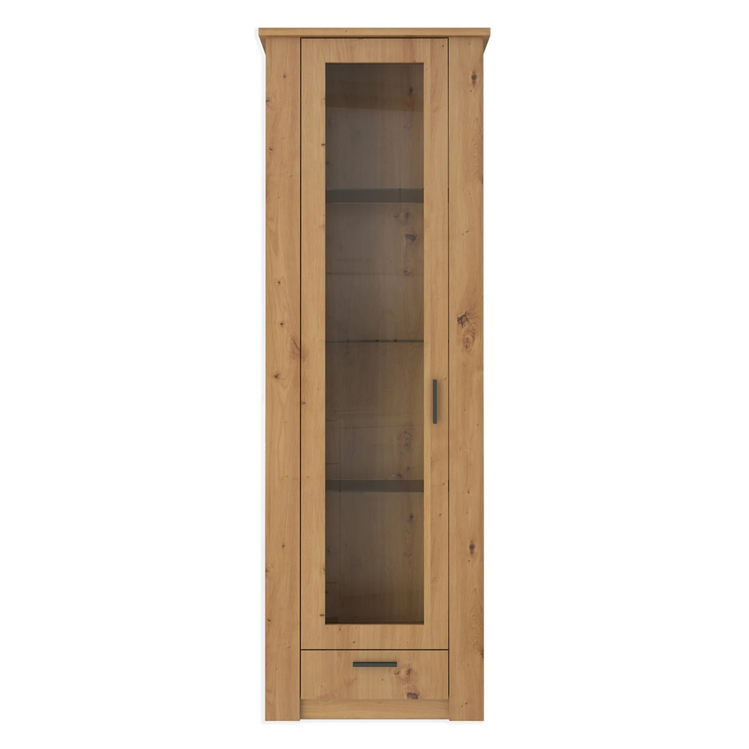 Vitrine - Artisan Eiche - 1 Schubkasten 1 Vitrine - Artisan Eiche - 1 Schubkasten