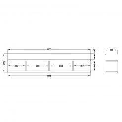 Wandboard - Artisan Eiche - 135 cm breit -Wohnzimmer Verkäufe 1016017000 03 1600Wx1600H