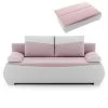 Schlafsofa - rosa-weiß - inklusive Kissen