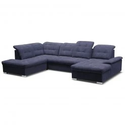 Wohnlandschaft - blau-grau - Velours - Recamiere links -Wohnzimmer Verkäufe 1016017601 04 1600Wx1600H