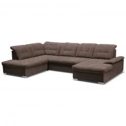 Wohnlandschaft - braun - Velours - Recamiere links -Wohnzimmer Verkäufe 1016017602 09 1600Wx1600H