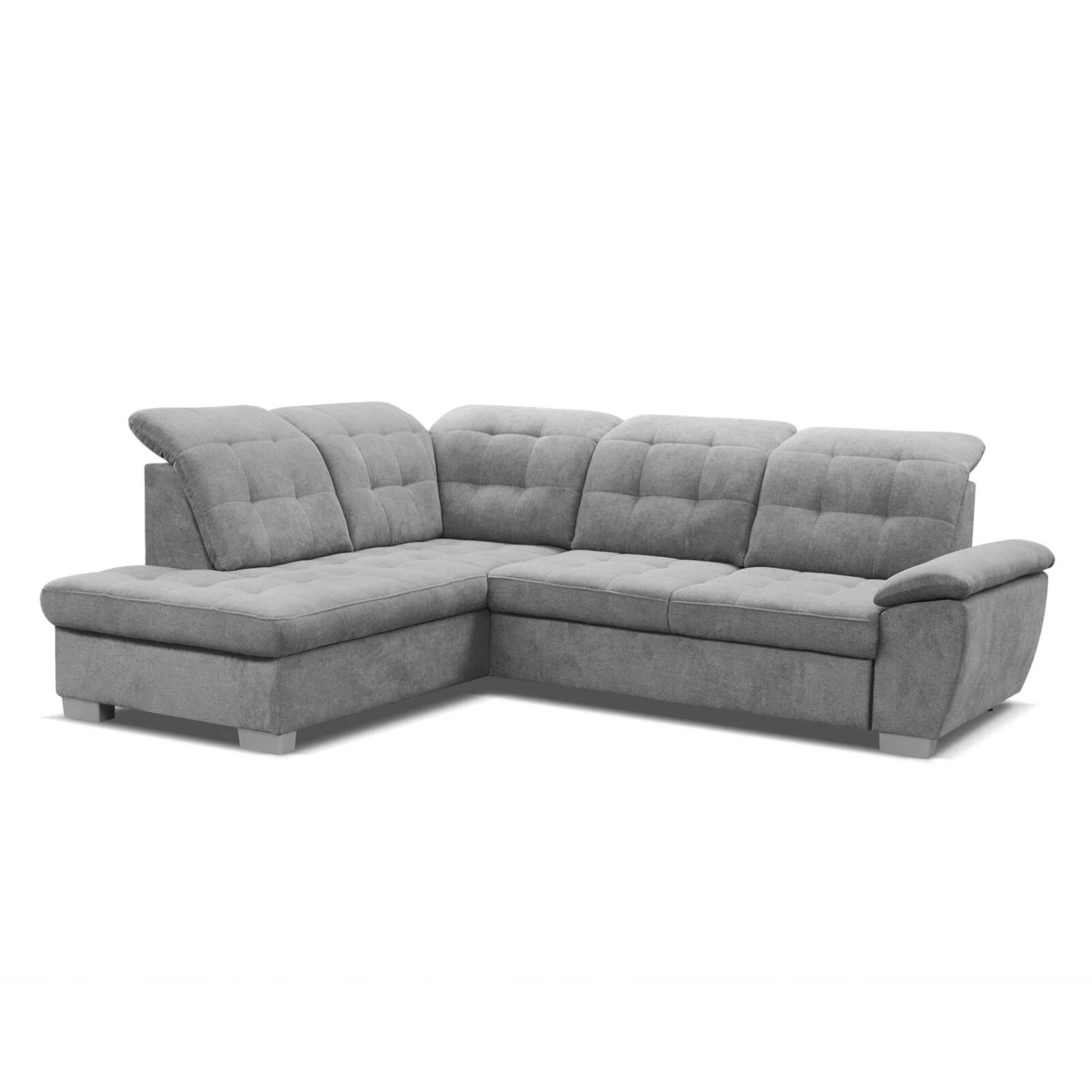 Ecksofa - grau - Staukasten - Ottomane links 6 Ecksofa - grau - Staukasten - Ottomane links – Bild 6