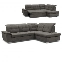 Ecksofa - stone - Staukasten - Ottomane rechts