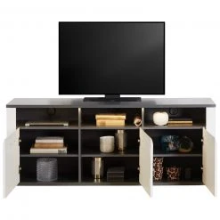 Luca Bessoni TV-Lowboard ALASSIO - weiß Hochglanz - Matera dunkel - 156 cm -Wohnzimmer Verkäufe 1016018600 04 1600Wx1600H