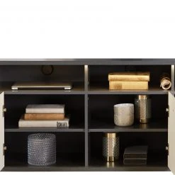 Luca Bessoni TV-Lowboard ALASSIO - weiß Hochglanz - Matera dunkel - 156 cm -Wohnzimmer Verkäufe 1016018600 05 1600Wx1600H