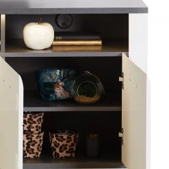 Luca Bessoni TV-Lowboard ALASSIO - weiß Hochglanz - Matera dunkel - 156 cm -Wohnzimmer Verkäufe 1016018600 06 1600Wx1600H