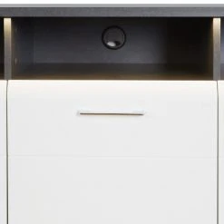 Luca Bessoni TV-Lowboard ALASSIO - weiß Hochglanz - Matera dunkel - 156 cm -Wohnzimmer Verkäufe 1016018600 07 1600Wx1600H