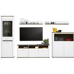 Luca Bessoni TV-Lowboard ALASSIO - weiß Hochglanz - Matera dunkel - 156 cm -Wohnzimmer Verkäufe 1016018600 11 1600Wx1600H