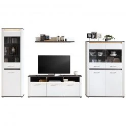 Luca Bessoni Wandboard ALASSIO - weiß Hochglanz - Matera dunkel - 120 cm -Wohnzimmer Verkäufe 1016018700 05 1600Wx1600H