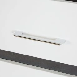 Luca Bessoni Standvitrine ALASSIO - weiß Hochglanz - Matera dunkel - 62 cm -Wohnzimmer Verkäufe 1016018800 06 1600Wx1600H