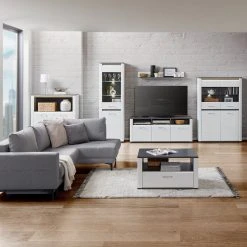 Luca Bessoni Highboardvitrine ALASSIO - weiß Hochglanz - Matera dunkel - 109 cm 13 Luca Bessoni Highboardvitrine ALASSIO - weiß Hochglanz - Matera dunkel - 109 cm -Wohnzimmer Verkäufe 1016018900 07 1600Wx1600H