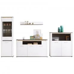 Luca Bessoni Sideboard ALASSIO - weiß-Hochglanz - Matera dunkel - 156 cm -Wohnzimmer Verkäufe 1016019000 05 1600Wx1600H