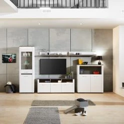 Luca Bessoni Highboard ALASSIO - weiß-Hochglanz - Matera dunkel - 109 cm 9 Luca Bessoni Highboard ALASSIO - weiß-Hochglanz - Matera dunkel - 109 cm -Wohnzimmer Verkäufe 1016019100 05 1600Wx1600H