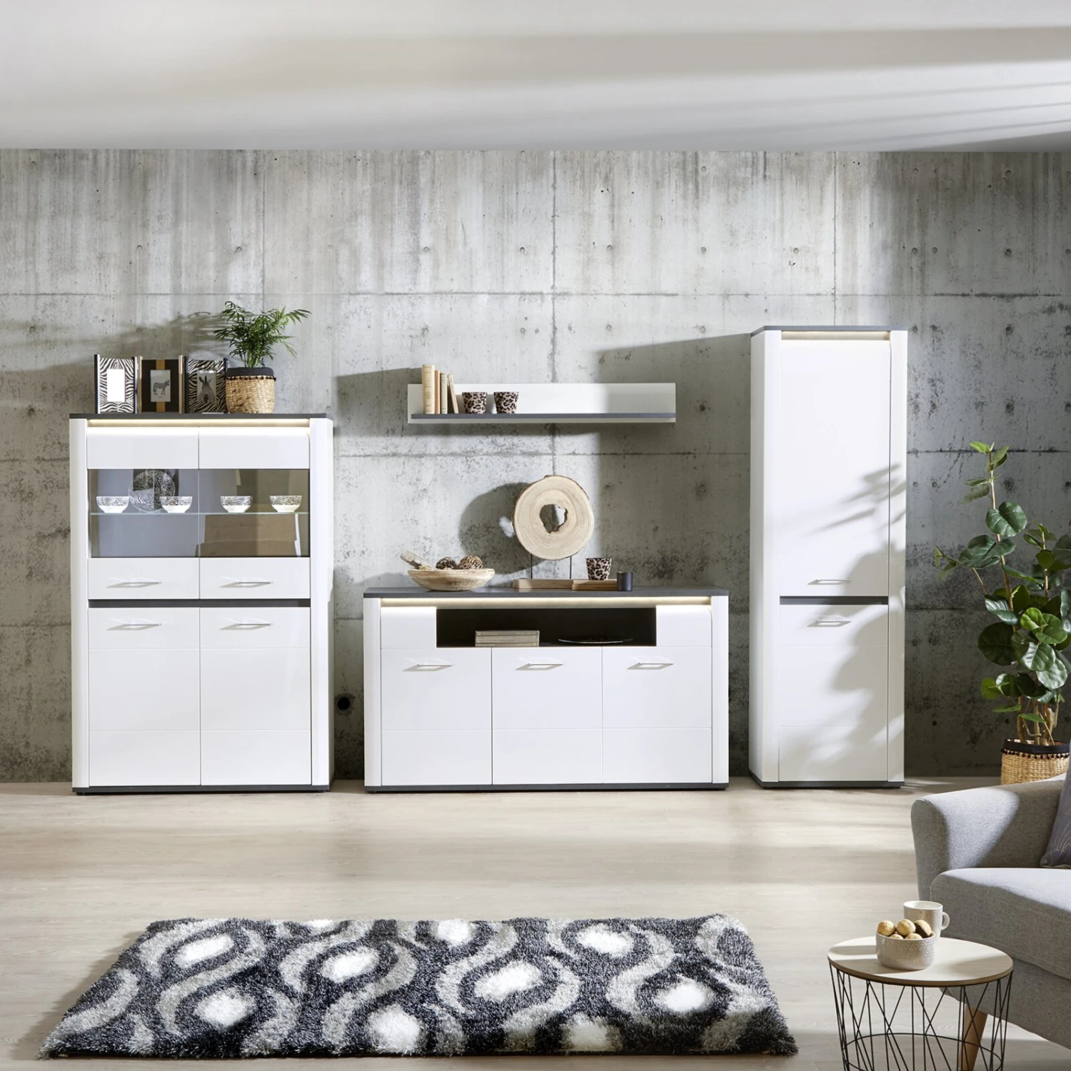 Luca Bessoni Mehrzweckschrank ALASSIO - weiß Hochglanz - 62 cm 6 Luca Bessoni Mehrzweckschrank ALASSIO - weiß Hochglanz - 62 cm – Bild 6