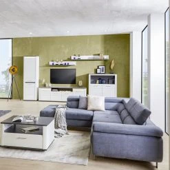 Luca Bessoni Wandboard ALASSIO - weiß Hochglanz - Matera dunkel - 156 cm -Wohnzimmer Verkäufe 1016019400 05 1600Wx1600H