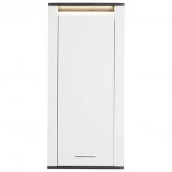 Luca Bessoni Hängeschrank ALASSIO - weiß Hochglanz - Matera dunkel - 55 cm