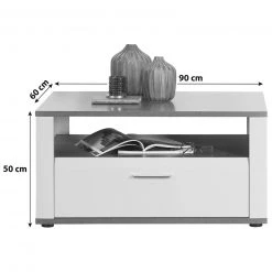 Luca Bessoni Couchtisch ALASSIO - weiß-grau - Hochglanz - 90 cm -Wohnzimmer Verkäufe 1016019700 03 1600Wx1600H