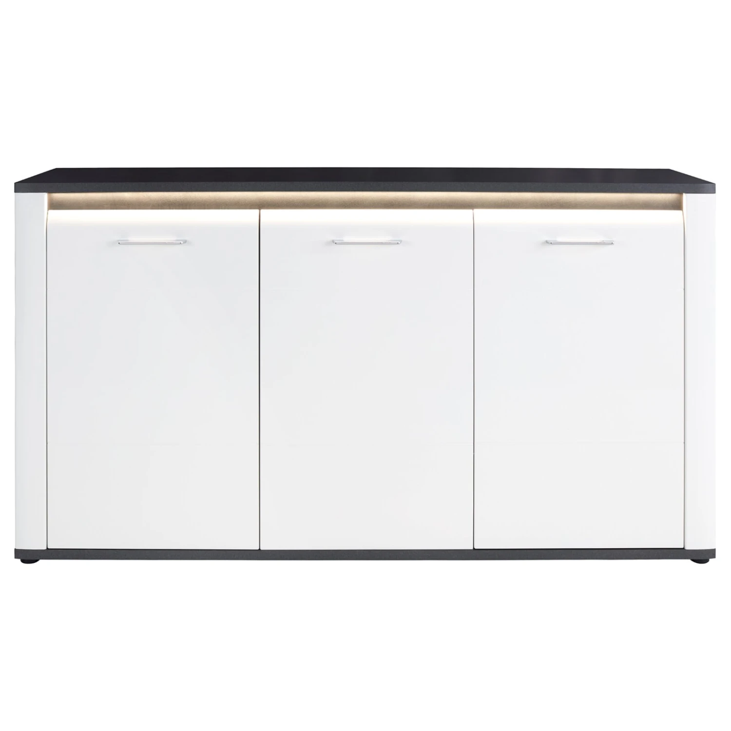 Luca Bessoni Sideboard ALASSIO - weiß Hochglanz - Matera dunkel - 156 cm 1 Luca Bessoni Sideboard ALASSIO - weiß Hochglanz - Matera dunkel - 156 cm