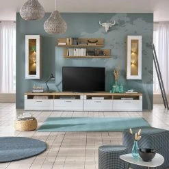 Luca Bessoni Lowboard AURIS - weiß-Flagstaff Eiche - 163 cm 14 Luca Bessoni Lowboard AURIS - weiß-Flagstaff Eiche - 163 cm -Wohnzimmer Verkäufe 1016021101 06 1600Wx1600H