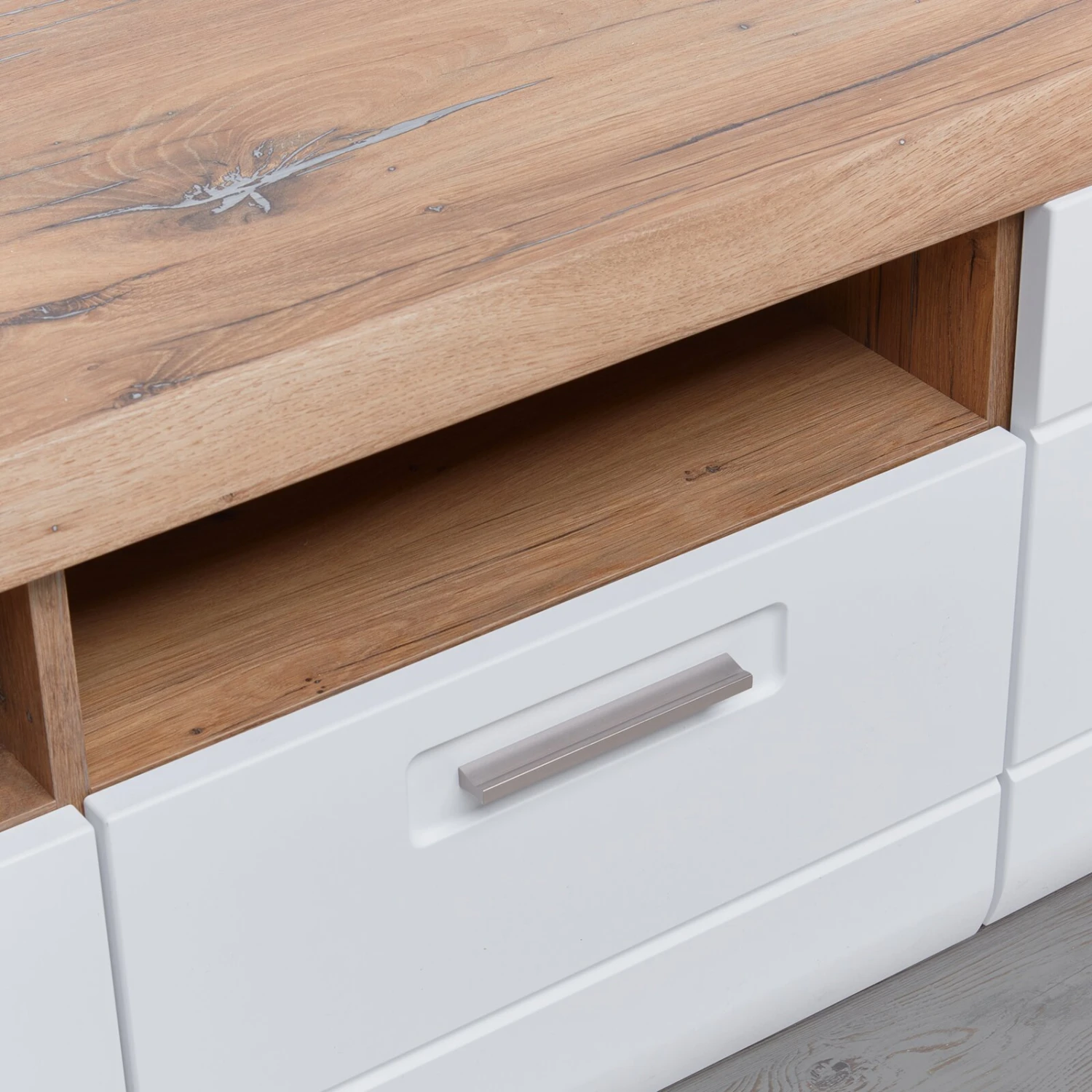 Luca Bessoni Lowboard AURIS - weiß-Flagstaff Eiche - 163 cm 8 Luca Bessoni Lowboard AURIS - weiß-Flagstaff Eiche - 163 cm – Bild 8