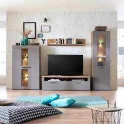Luca Bessoni Standvitrine AURIS - Basalt-Flagstaff Eiche - 60 cm -Wohnzimmer Verkäufe 1016021500 06 1600Wx1600H