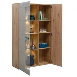 Luca Bessoni Highboardvitrine AURIS - Basalt-Flagstaff Eiche - 95 cm -Wohnzimmer Verkäufe 1016021600 03 1600Wx1600H