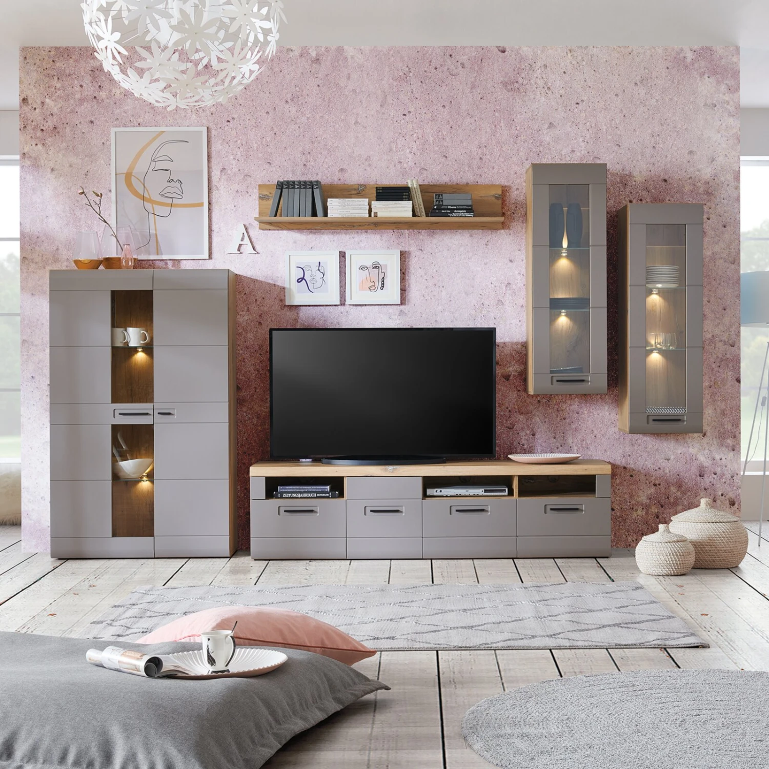 Luca Bessoni Hängevitrine AURIS - Basalt-Flagstaff Eiche 7 Luca Bessoni Hängevitrine AURIS - Basalt-Flagstaff Eiche – Bild 7