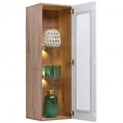 Luca Bessoni Hängevitrine AURIS - weiß-Flagstaff Eiche -Wohnzimmer Verkäufe 1016021701 03 1600Wx1600H