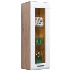 Wohnzimmer Verkäufe 32 Luca Bessoni Hängevitrine AURIS - weiß-Flagstaff Eiche