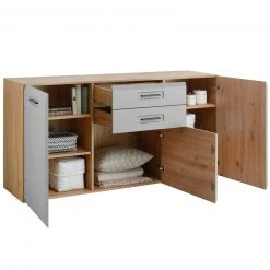 Luca Bessoni Sideboard AURIS - Basalt-Flagstaff Eiche - 163 cm -Wohnzimmer Verkäufe 1016021900 03 1600Wx1600H