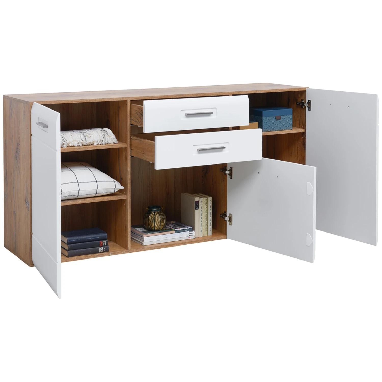 Luca Bessoni Sideboard AURIS - weiß-Flagstaff Eiche - 163 cm 3 Luca Bessoni Sideboard AURIS - weiß-Flagstaff Eiche - 163 cm – Bild 3