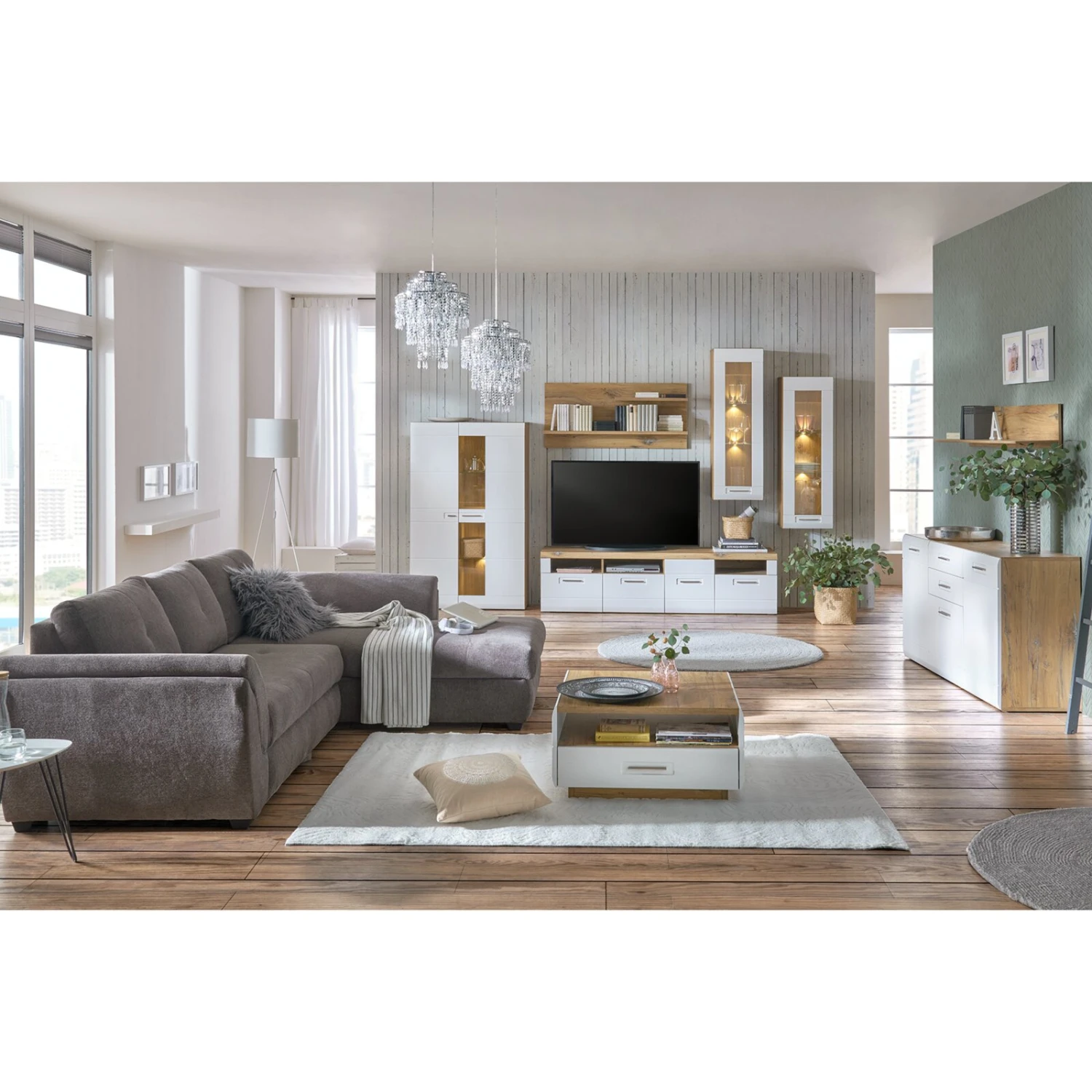 Luca Bessoni Sideboard AURIS - weiß-Flagstaff Eiche - 163 cm 11 Luca Bessoni Sideboard AURIS - weiß-Flagstaff Eiche - 163 cm – Bild 11