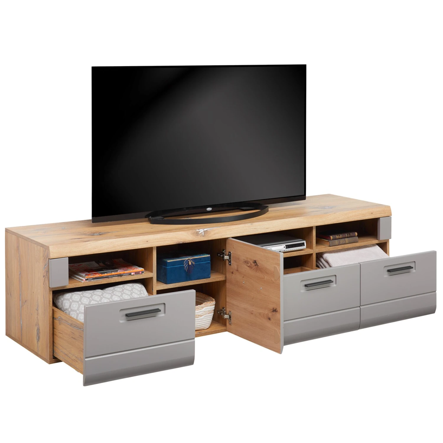 Luca Bessoni Lowboard AURIS - Basalt-Flagstaff Eiche - 190 cm 3 Luca Bessoni Lowboard AURIS - Basalt-Flagstaff Eiche - 190 cm – Bild 3