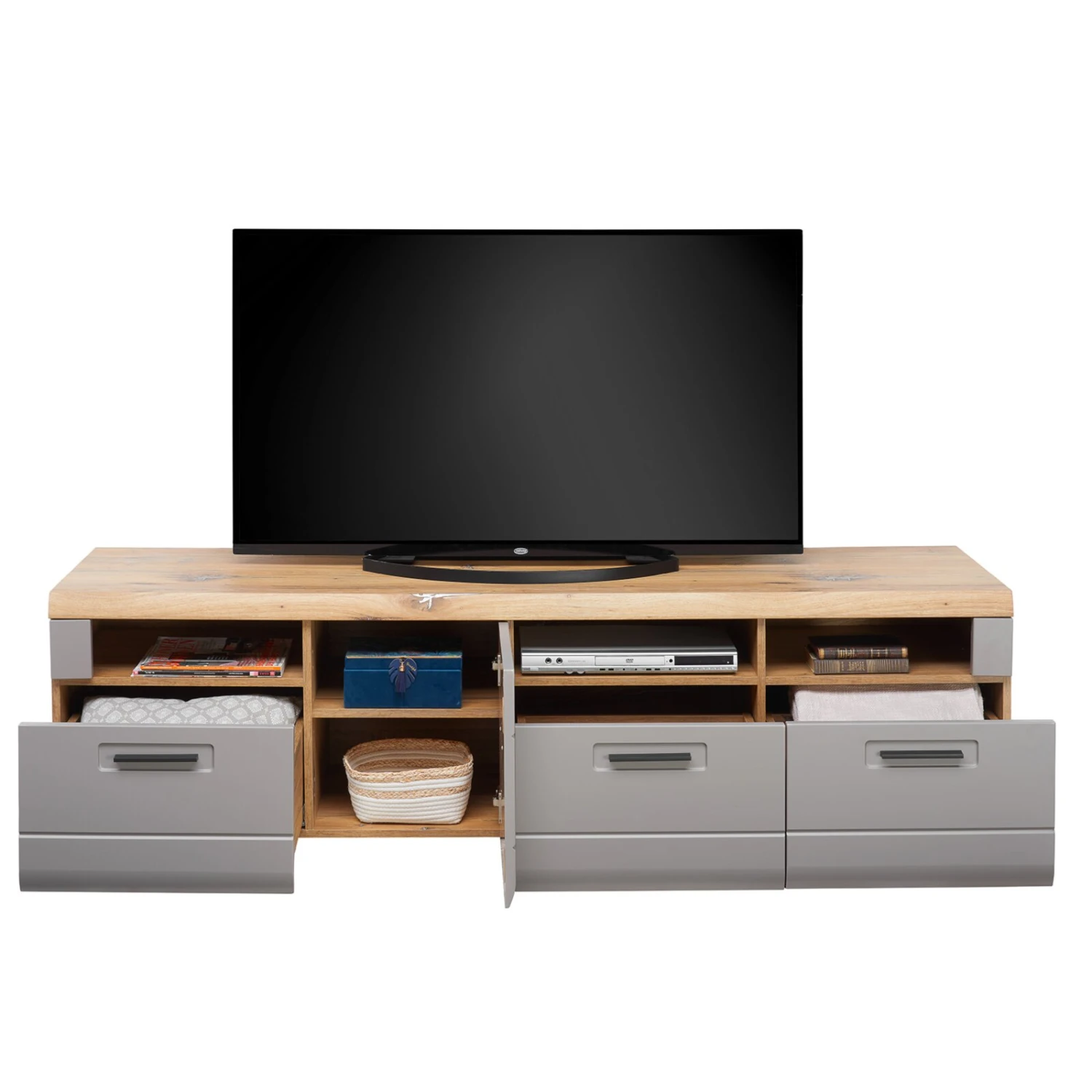 Luca Bessoni Lowboard AURIS - Basalt-Flagstaff Eiche - 190 cm 4 Luca Bessoni Lowboard AURIS - Basalt-Flagstaff Eiche - 190 cm – Bild 4