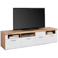 Wohnzimmer Verkäufe 17 Luca Bessoni Lowboard AURIS - weiß-Flagstaff Eiche - 190 cm