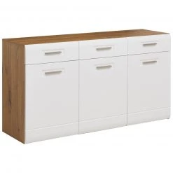 Luca Bessoni Sideboard AURIS - weiß-Flagstaff Eiche - 150 cm