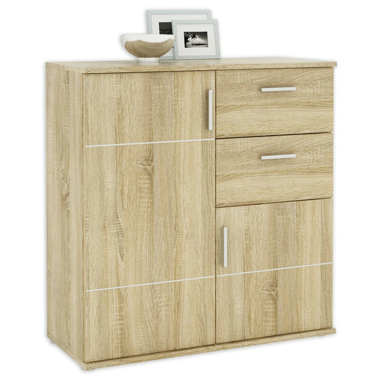 Kommode - Sonoma Eiche - 88 cm breit 1 Kommode - Sonoma Eiche - 88 cm breit