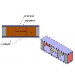 Hängeregal - Artisan Eiche - 124 cm -Wohnzimmer Verkäufe 1023002700 03 1600Wx1600H